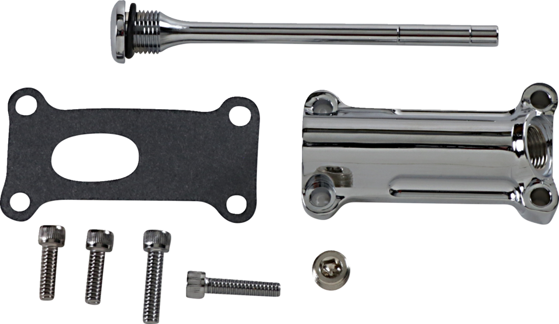 0710-0255 - DRAG SPECIALTIES Engine Oil Spout Kit - Chrome 323057