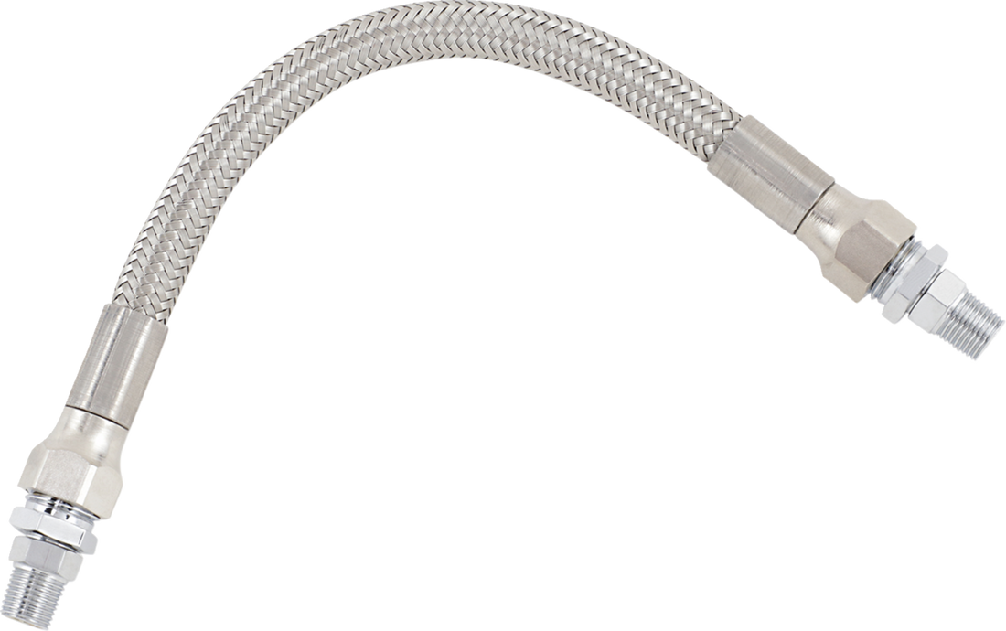0711-0043 - DRAG SPECIALTIES Oil Line with Fittings - Stainless Steel - 8" 608