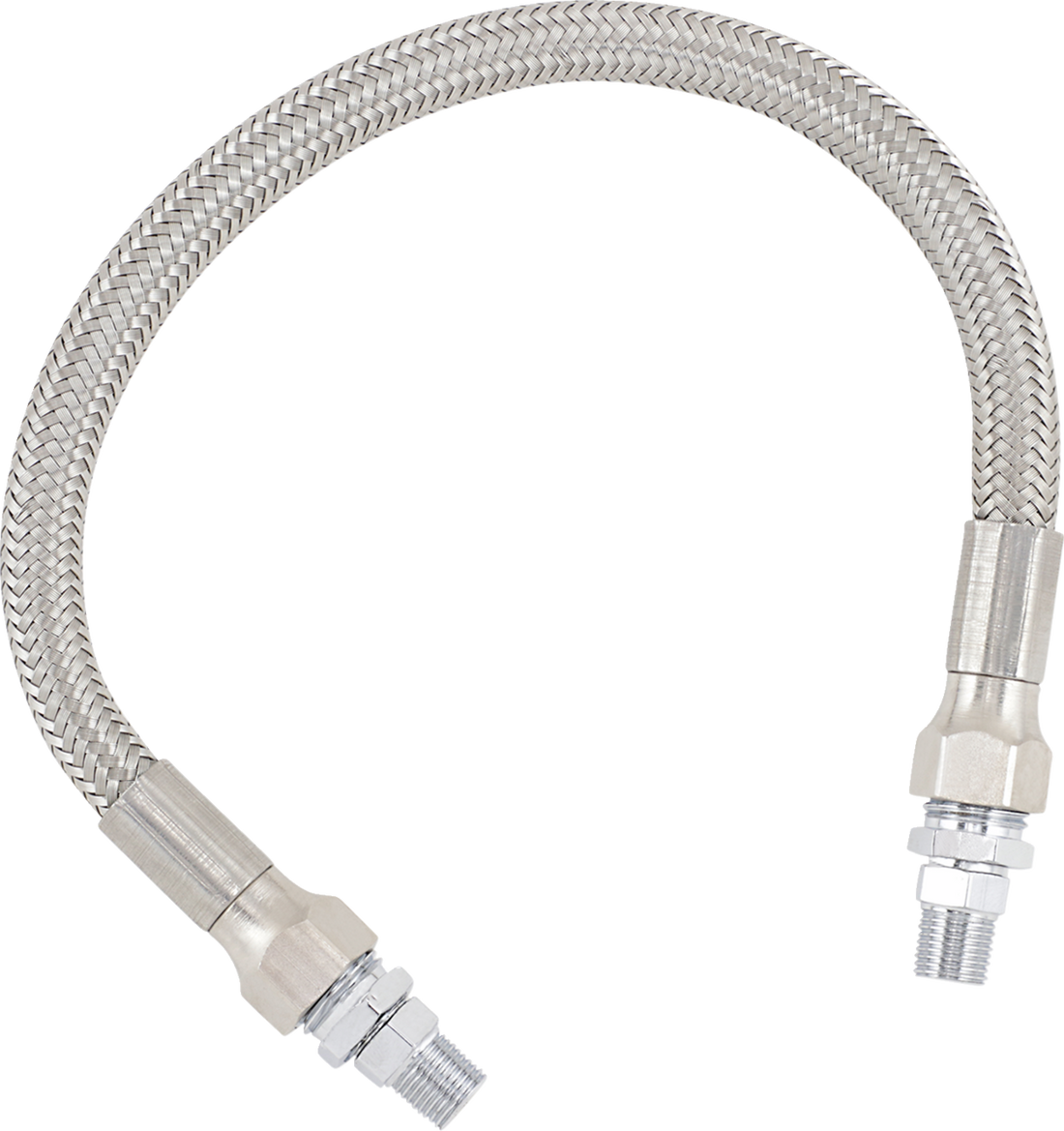 0711-0047 - DRAG SPECIALTIES Oil Line with Fittings - Stainless Steel - 12" 612