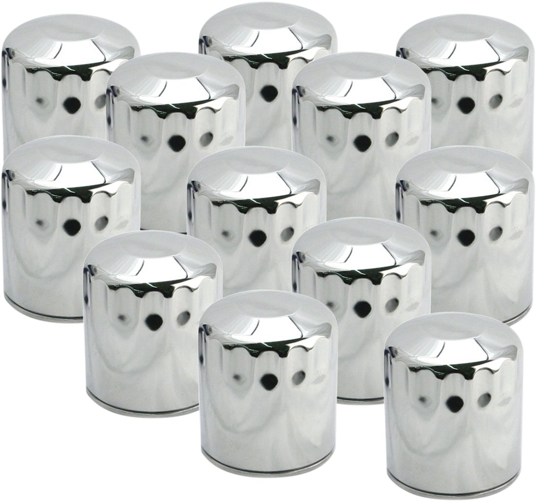 0712-0495 - S&S CYCLE Oil Filter - Chrome - 12-Pack 310-0242
