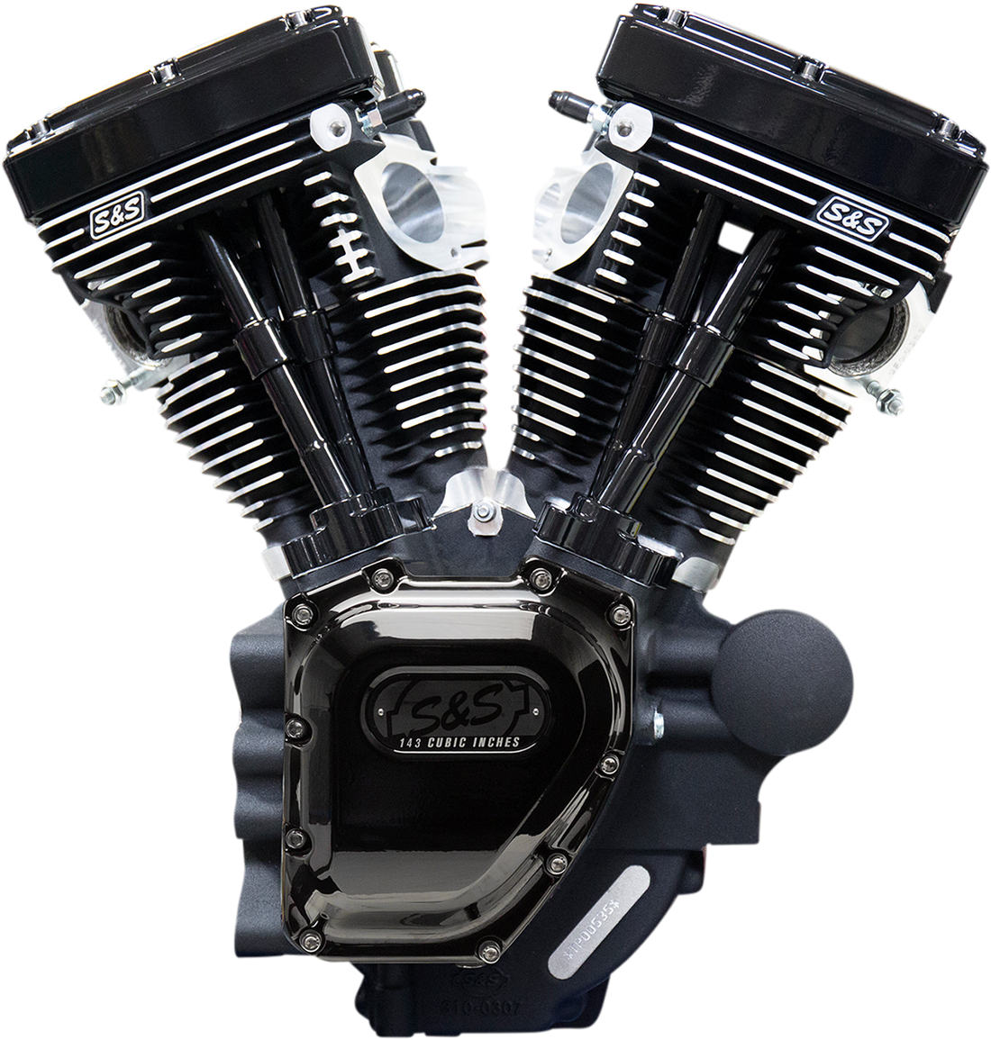 0901-0253 - S&S CYCLE T143 Long Block Engine - Black 310-0837A