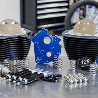 0904-0106 - S&S CYCLE 129" Power Package Engine Performance Kit - Chain Drive - Oil Cooled - Non-Highlighted Fins - M8 310-1226