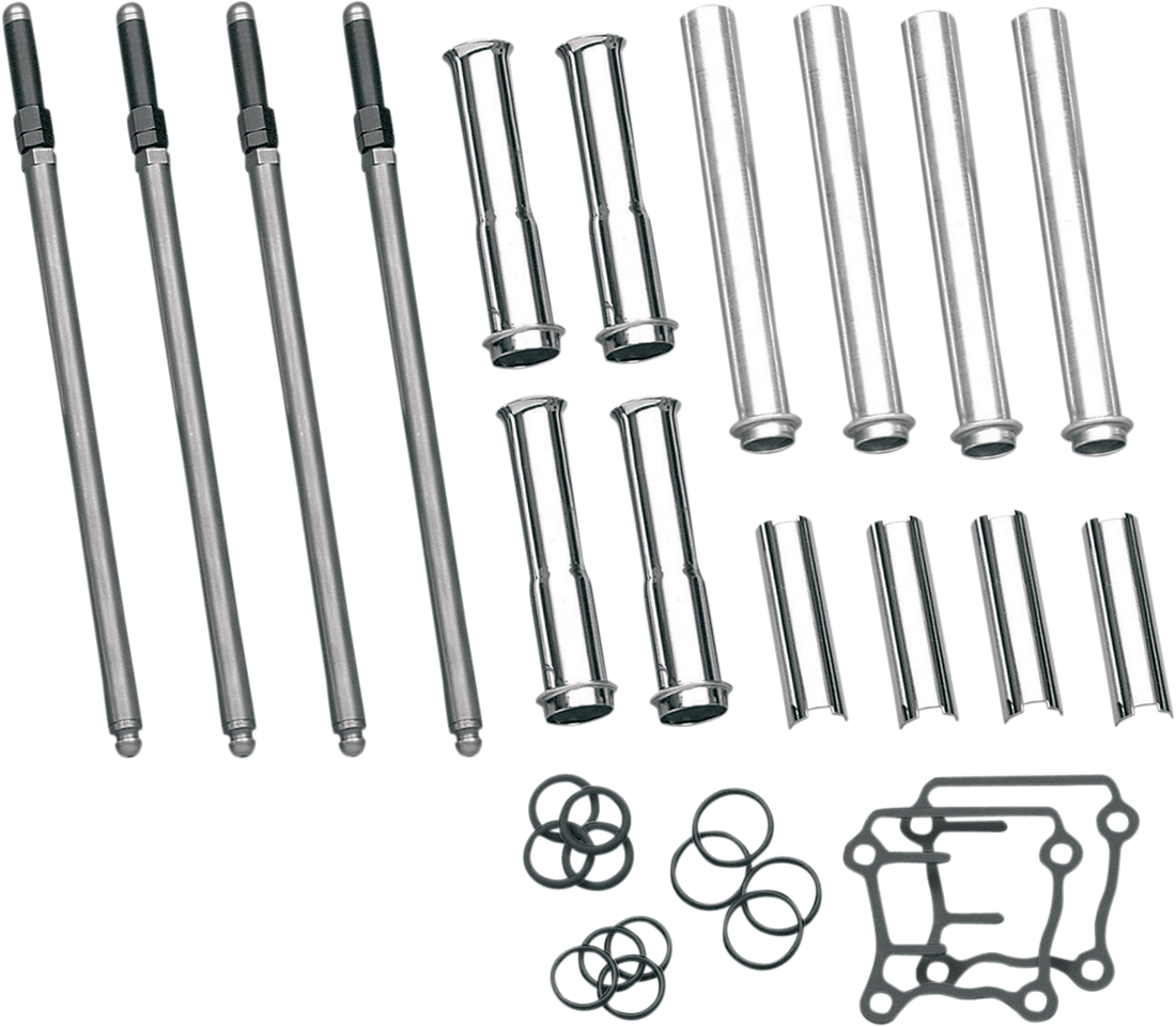 0928-0017 - S&S CYCLE Adjustable Pushrod Cover Kit - Twin Cam 93-5095