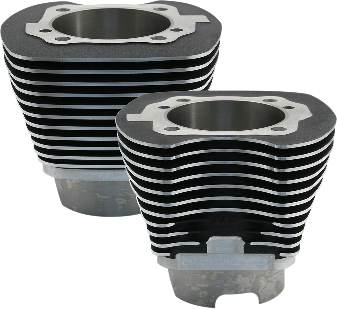 0931-0687 - S&S CYCLE Cylinders - 4.125" - Black 910-0401