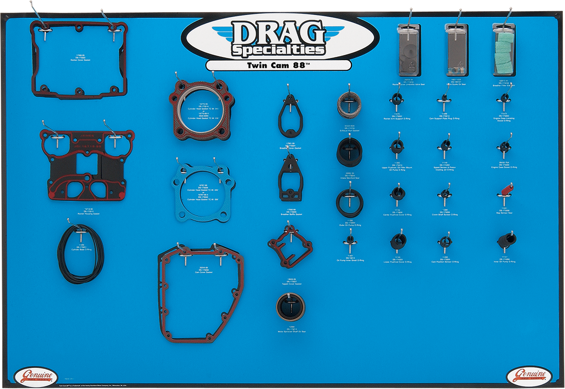 0934-0340 - DRAG SPECIALTIES Gasket Display - Big Twin 0934-0340