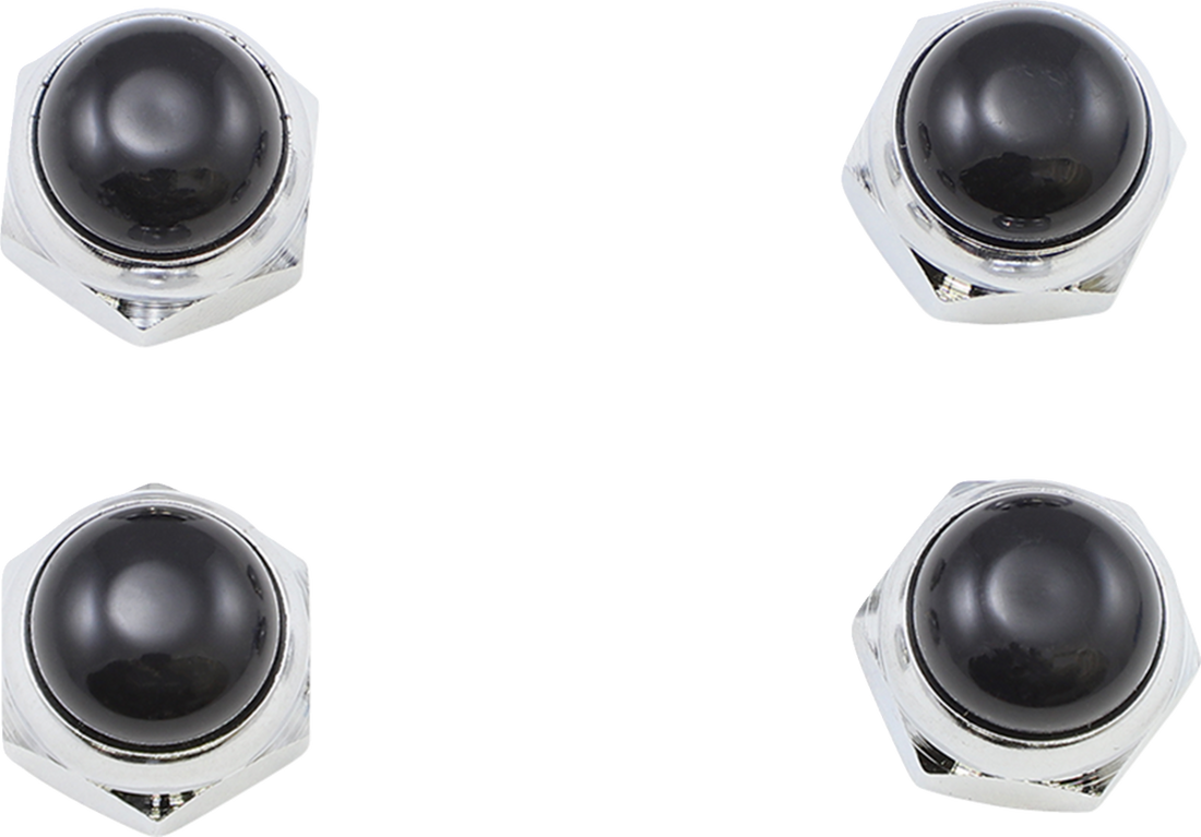 0950-0972 - EASTERN MOTORCYCLE PARTS Rocker Shaft Nuts - Cad-Plated with Black Ends and Seals - Shovelhead | XL V-13-245