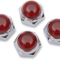 0950-0972 - EASTERN MOTORCYCLE PARTS Rocker Shaft Nuts - Cad-Plated with Black Ends and Seals - Shovelhead | XL V-13-245