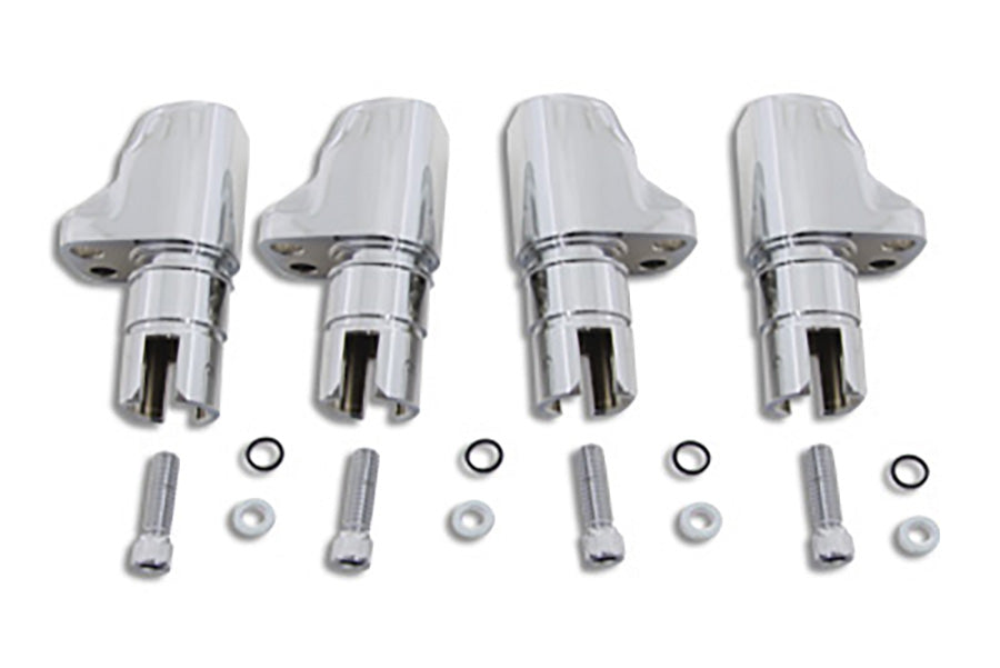 10-0593 - Chrome Aluminum Alloy Tappet Block Set by Motorshop