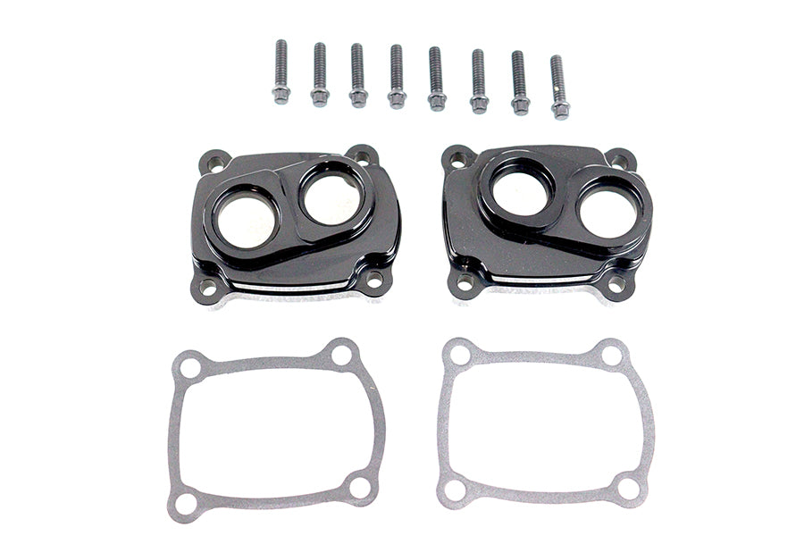 10-0849 - Jims M8 Low Profile Billet Tappet Cover Kit Black Anodize by Jims