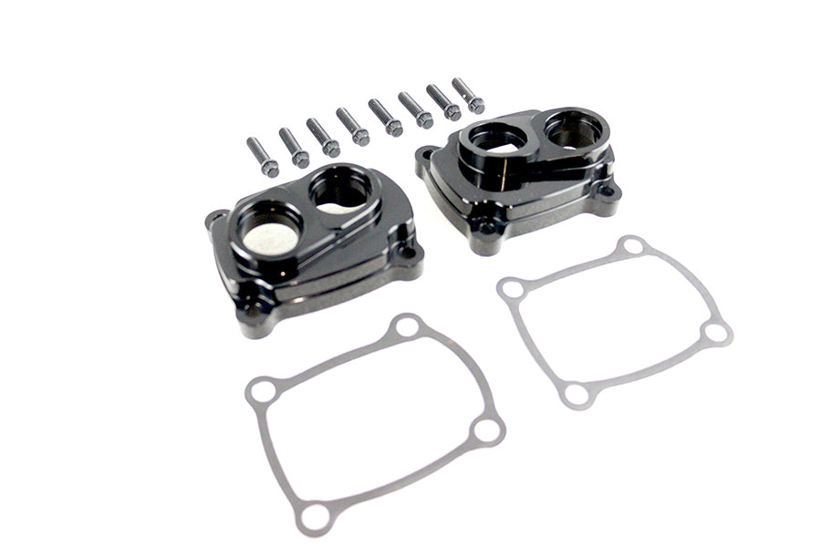 10-0849 - Jims M8 Low Profile Billet Tappet Cover Kit Black Anodize by Jims