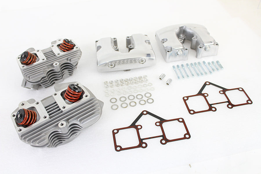 10-1127 - Cylinder Head Set with Polished Rocker Box by V-Twin