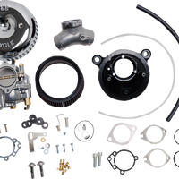 1001-0090 - S&S CYCLE Super G Carburetor with Stealth Air Cleaner Kit - Chrome - Twin Cam 110-0150