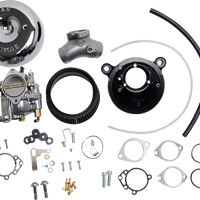 1001-0091 - S&S CYCLE Super E Carburetor with Stealth Air Cleaner Kit - Chrome - Twin Cam 110-0151