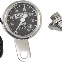 DRAG SPECIALTIES Mini Speedometer - Black - 2:1 Ratio - 1-7/8" 21-6961DS-BX15A