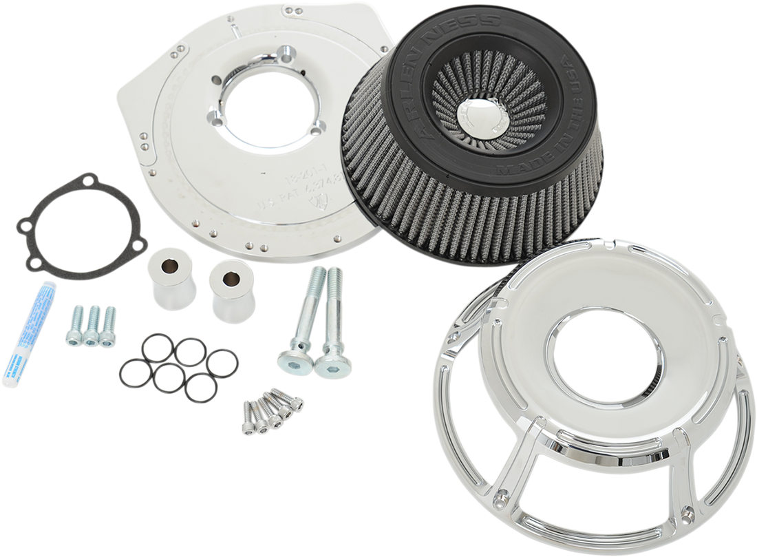 1010-1204 - ARLEN NESS Slot-Track Air Cleaner - Chrome - Big Twin 18-922