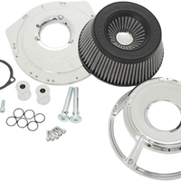 1010-1204 - ARLEN NESS Slot-Track Air Cleaner - Chrome - Big Twin 18-922