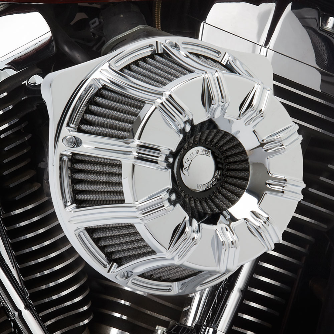 1010-1504 - ARLEN NESS 10-Gauge Air Cleaner - Big Twin - Chrome 18-942
