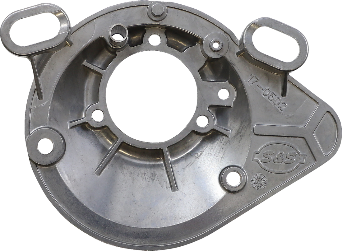 1010-1966 - S&S CYCLE Teardrop Air Cleaner Backplate - E/G Carburetors 17-0336
