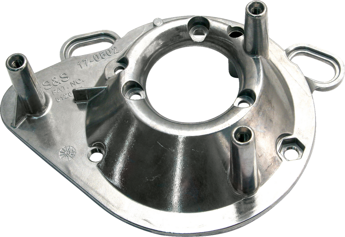 1010-1966 - S&S CYCLE Teardrop Air Cleaner Backplate - E/G Carburetors 17-0336