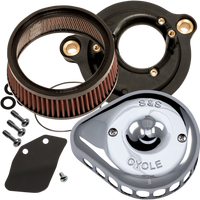 1010-2324 - S&S CYCLE Mounted Air Cleaner - Black - Throttle By Wire 170-0438