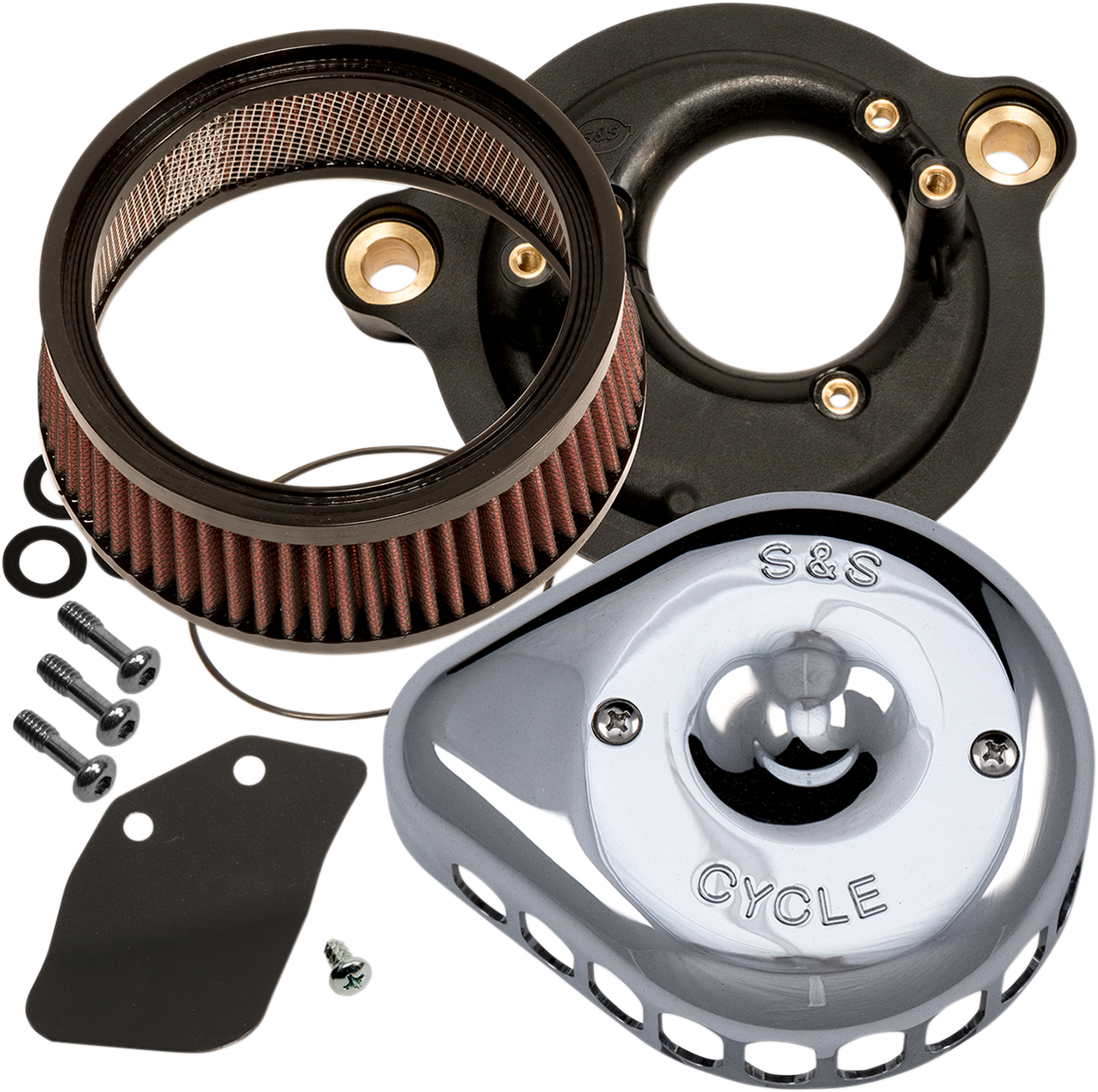 1010-2763 - S&S CYCLE Mounted Air Cleaner - Black - M8 170-0436C