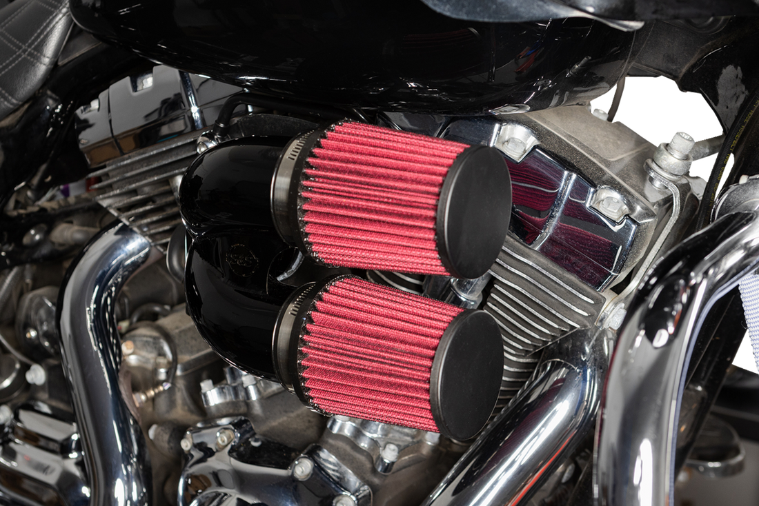 1010-2884 - S&S CYCLE T/I Air Cleaner - Black - Twin Cam 170-0637A