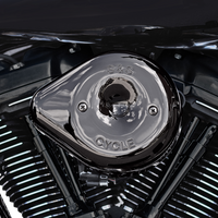 1010-3175 - S&S CYCLE Stealth Teardrop Air Cleaner - M8 - Lava Chrome 170-0781