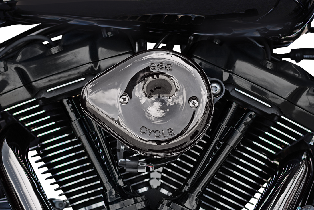 1010-3176 - S&S CYCLE Stealth Mini Teardrop Air Cleaner - M8 - Lava Chrome 170-0782