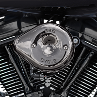 1010-3176 - S&S CYCLE Stealth Mini Teardrop Air Cleaner - M8 - Lava Chrome 170-0782