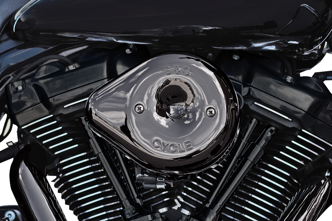 1010-3176 - S&S CYCLE Stealth Mini Teardrop Air Cleaner - M8 - Lava Chrome 170-0782