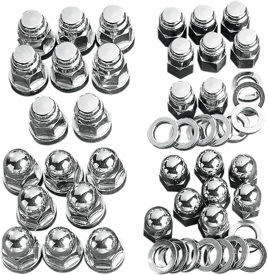 DRAG SPECIALTIES Nut Set - Acorn - Cylinder Base MK235