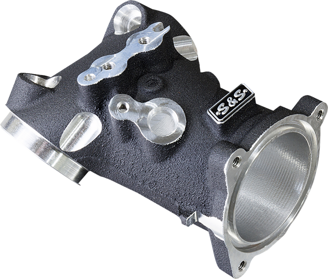 1050-0472 - S&S CYCLE CNC-Ported Intake Manifold - M8 - 55 mm - Black 160-0276