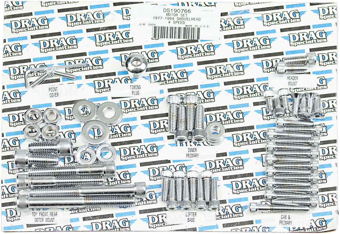 DRAG SPECIALTIES Bolts - Motor - Socket-Head - 4-Speed - Big Twin MK109