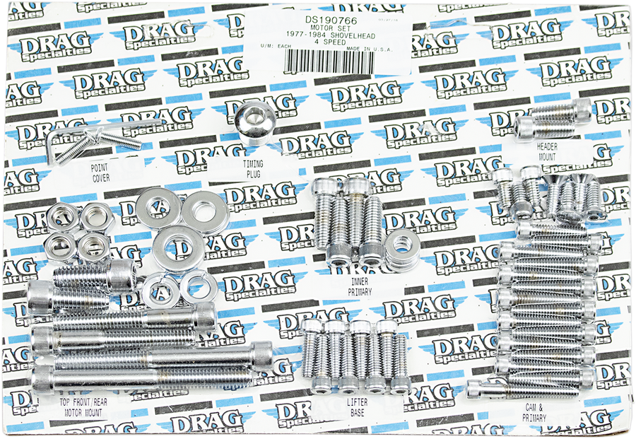 DRAG SPECIALTIES Bolts - Motor - Socket-Head - 4-Speed - Big Twin MK109