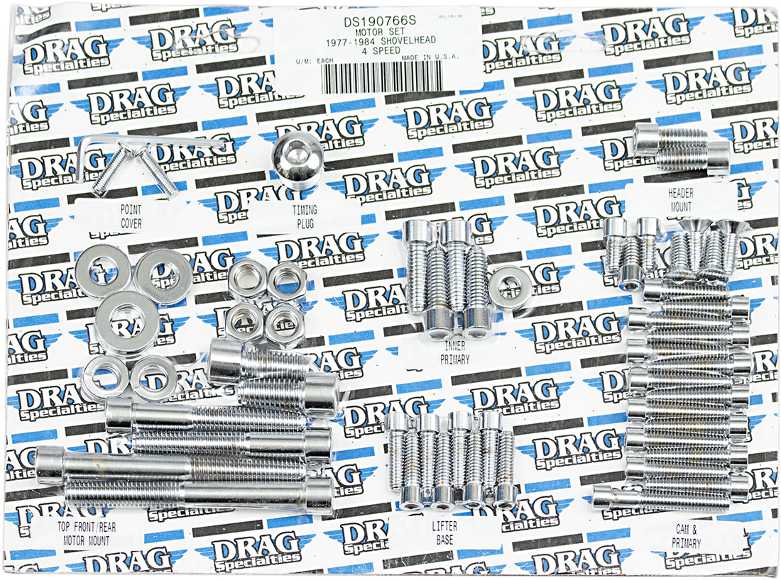 DRAG SPECIALTIES Motor Bolt Set - Smooth/Socket-Head - FX/FL MK109S