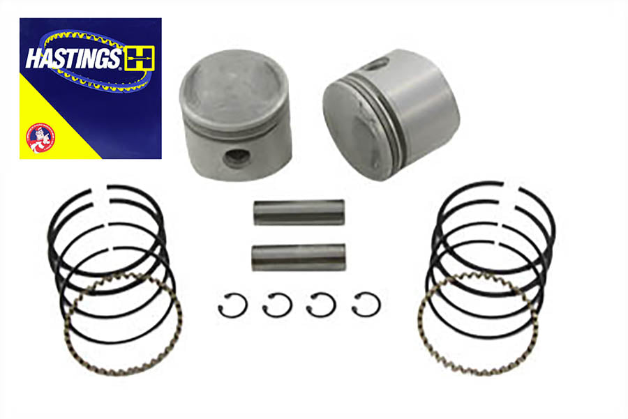 11-0308 - 74  Overhead Valve Piston Set .010 Oversize by Motorshop