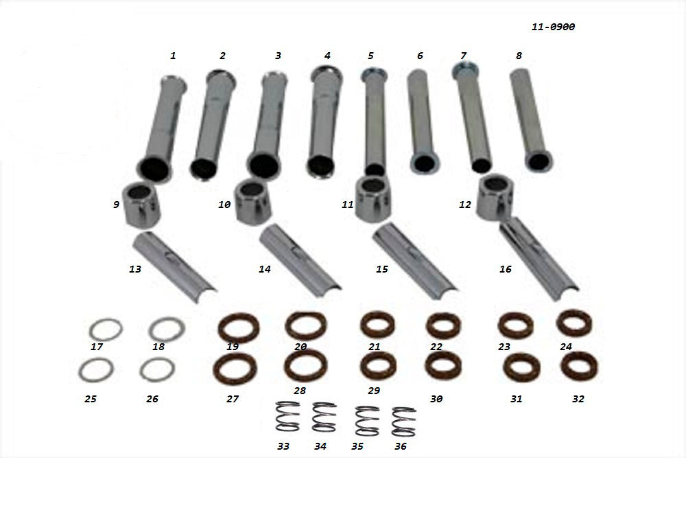 11-0900 - Pushrod Cover Kit by Motorshop