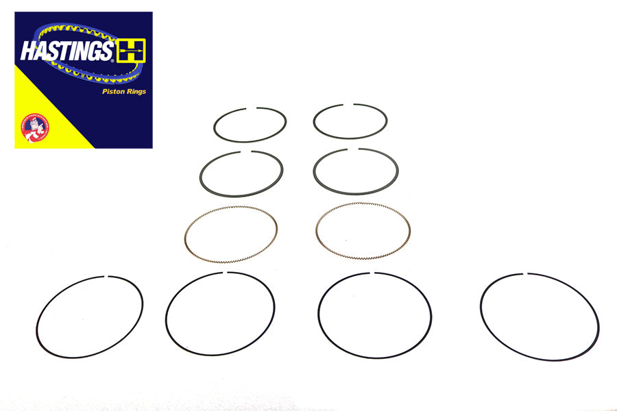 11-1428 - 107 inch M8 Moly Piston Ring Set .010 by Hastings Rings