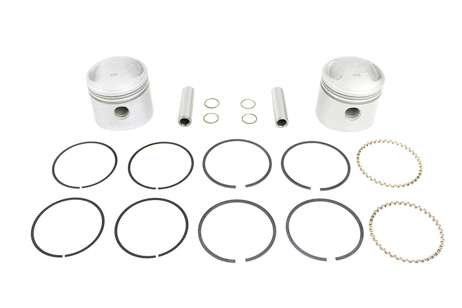 11-1652 - Replica 74  Overhead Valve Piston Set .005 Oversize by Motorshop