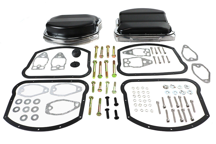 11-1658 - Panhead Evolution Rocker Box Set Black by V-Twin