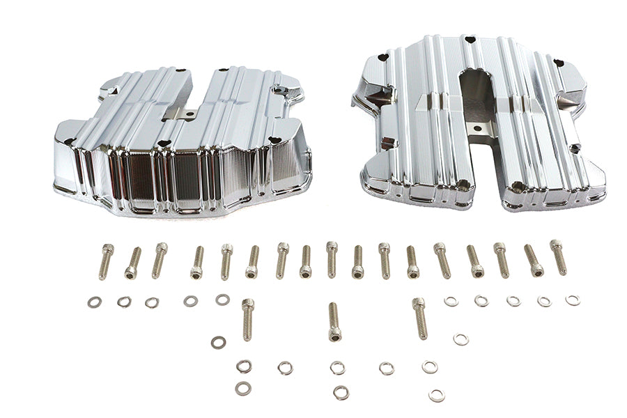 11-1766 - M8 Rocker Box Cover Set Chrome by V-Twin