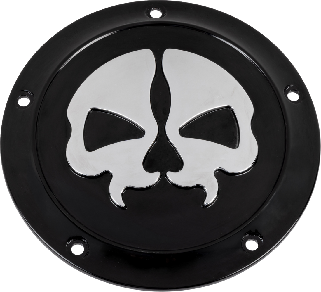 1107-0553 - DRAG SPECIALTIES Split Skull Derby Cover - Black 78046B