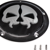 1107-0553 - DRAG SPECIALTIES Split Skull Derby Cover - Black 78046B