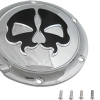 1107-0553 - DRAG SPECIALTIES Split Skull Derby Cover - Black 78046B