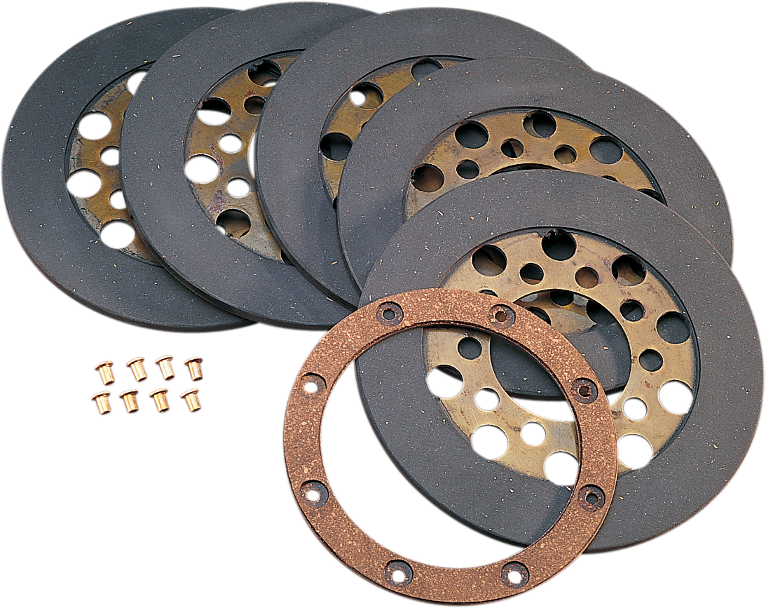 DRAG SPECIALTIES Clutch Plate Kit - '68-E'84 Shovelhead 17-0010A-BOX
