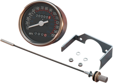 DRAG SPECIALTIES 3-1/8" Dash Mount Speedometer 72307