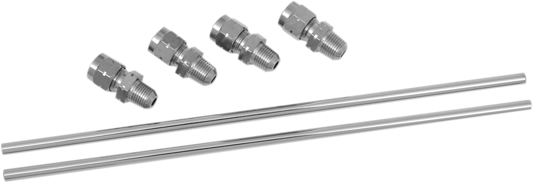 DRAG SPECIALTIES Rocker Oil Line Set - Chrome - Sportster 70386