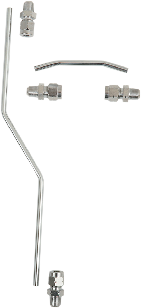 DRAG SPECIALTIES Rocker Oil Line Set - Chrome - Shovelhead 70197