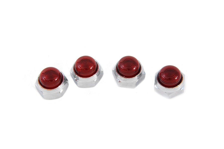 12-0525 - Red Rocker Arm Shaft End Caps by Motorshop