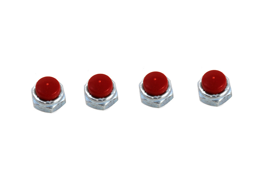 12-8955 - Replica Red Rocker Arm Nut Set Zinc Plated by Motorshop